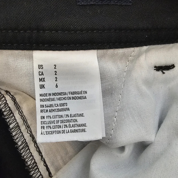 American Eagle Outfitters Shorts Size 2 Black - Picture 3 of 5